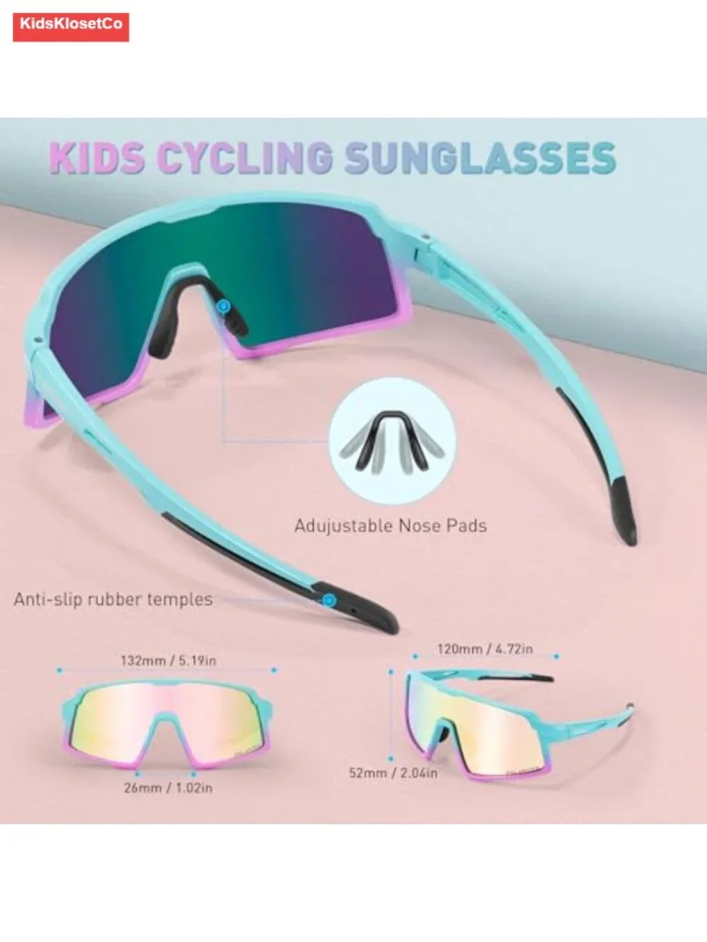 Kids Polarized Sunglasses UV400 Sports Baseball Running Cycling Glasses TR90